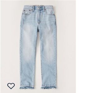 High Rise Ankle Mom Jeans